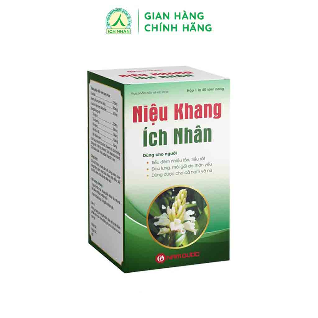 Niệu Khang Ích Nhân bổ thận, giảm triệu chứng tiểu nhiều, tiểu rát do thận yếu lọ 40 viên NKI