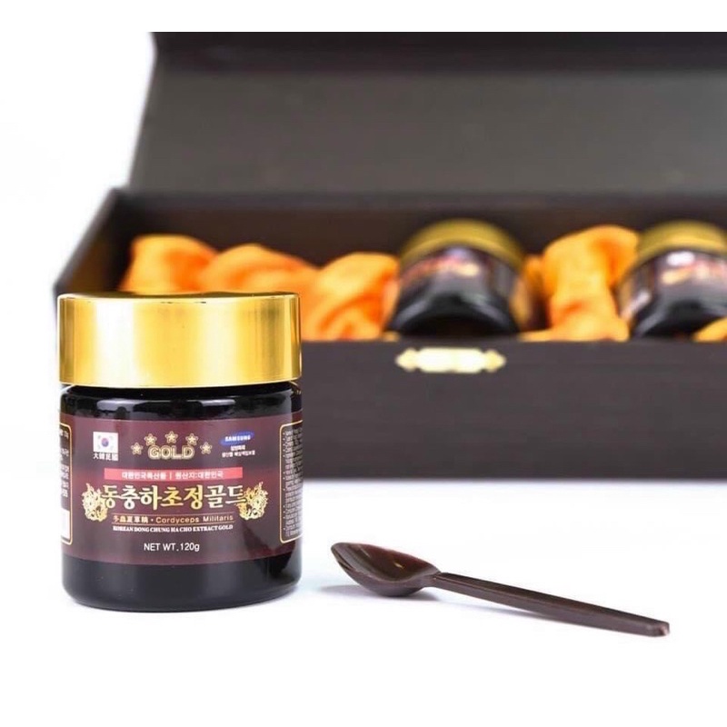 [DATE MỚI] Cao Đông Trùng Hạ Thảo GOLD Hộp Gỗ Đen 3 lọ Hàn Quốc