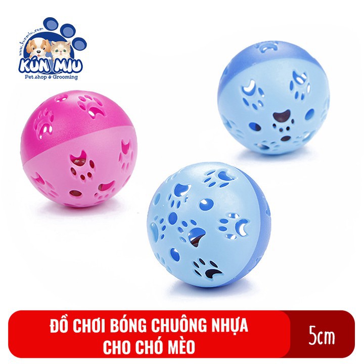 Đồ chơi Bóng chuông nhựa Kún Miu cho chó mèo đường kính 5cm