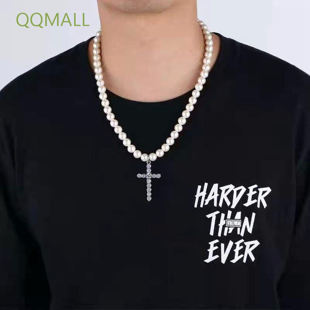 Vòng cổ Sợi Xích Mặt Hình Thánh Giá / Trái Tim Đính Đá / Ngọc Trai Phong Cách Hàn Quốc Cổ Điển Thời Trang Cho Nam Và Nữ