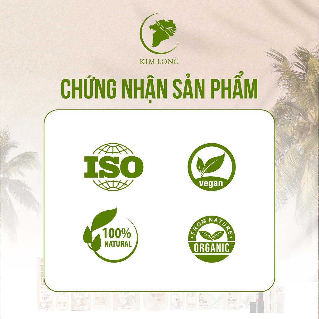 Xà Bông Dừa tự nhiên 100% [100gr]  Xà bông sinh dược thủ công truyền thống - Xà bông thiên nhiên lành tính - Kim Long