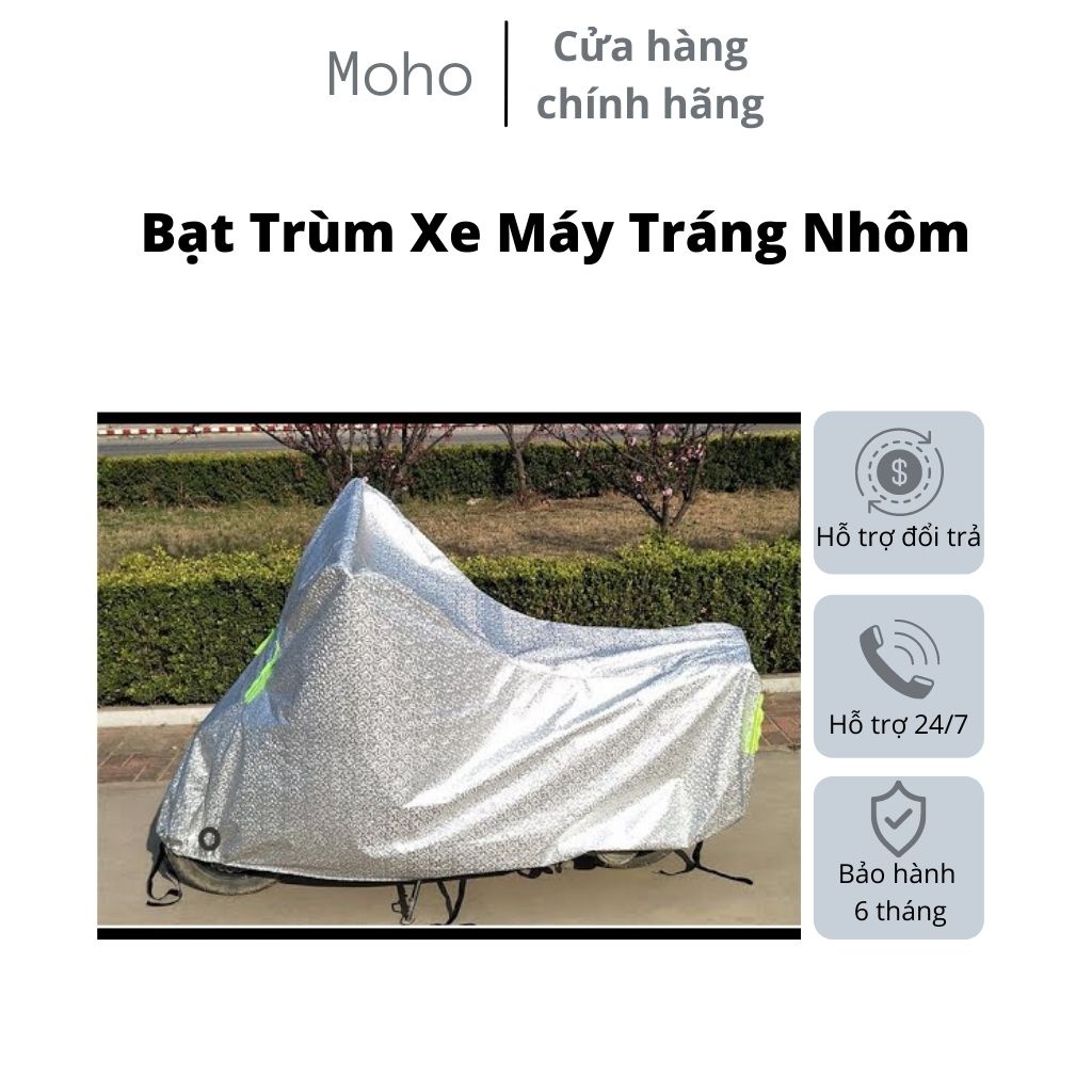 Bạt Trùm Xe Máy Tráng Nhôm Cao Cấp Cho Wave ,Xe Exciter,Honda,Sh... Bảo Hành Toàn Quốc