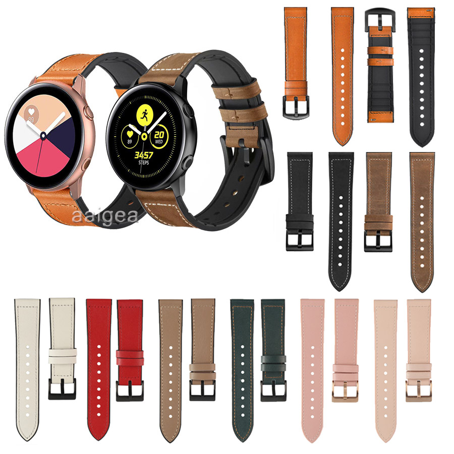 Dây Đeo Bằng Da Thật Cho Đồng Hồ Thông Minh Samsung Galaxy Watch Active 2 / Watch3 41mm / Watch 42mm / Gear sport S4