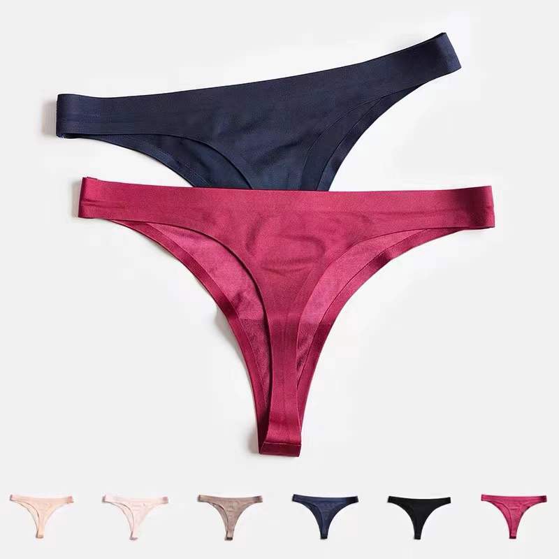 AOFEIQIKE AOFEIQIKE Quần Lót Không Đường May Màu Trơn Bằng Lụa Lạnh Trong Suốt Gợi Cảm Cho Nữ Size M-3XL
