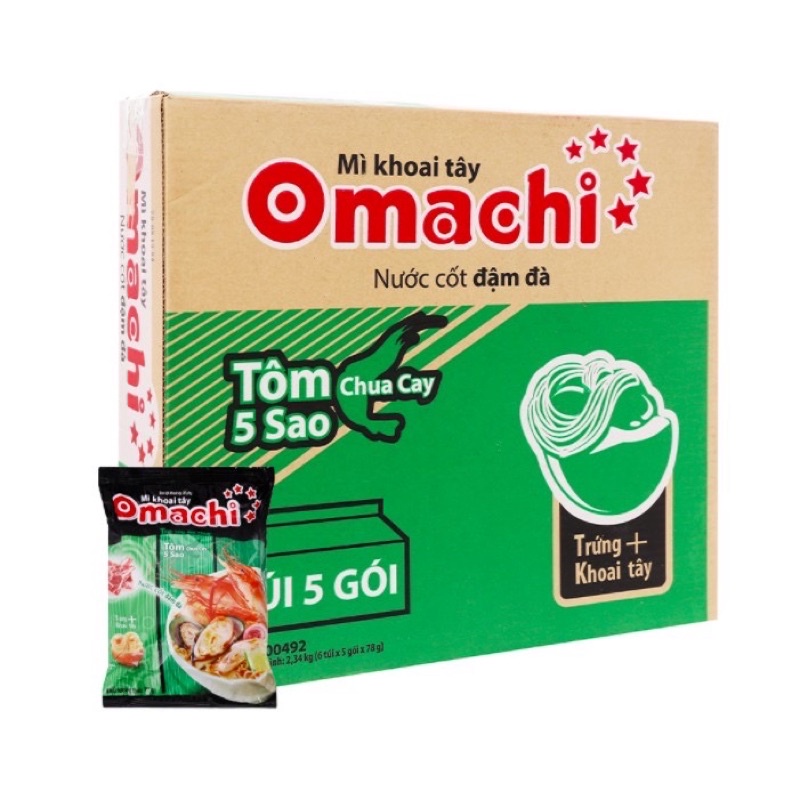 [Mã 159FMCGSALE giảm 8% đơn 500K] Thùng mì Omachi xốt bò hầm/sườn hầm ngũ quả 30 gói [ Date Mới Nhất ]