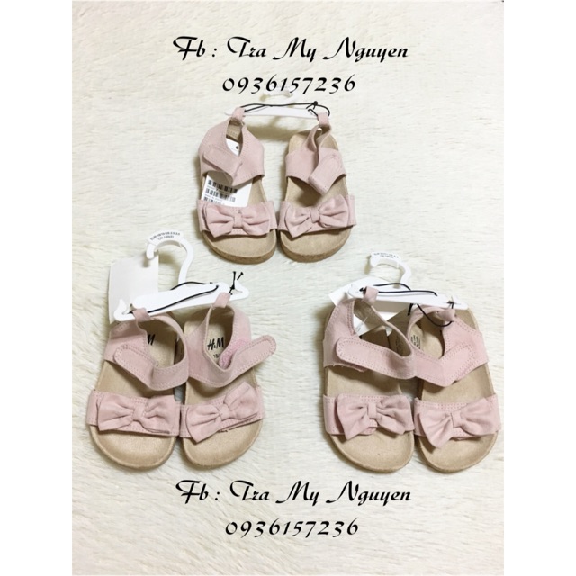 Sandal nơ hồng bé gái HM auth 👧🏻