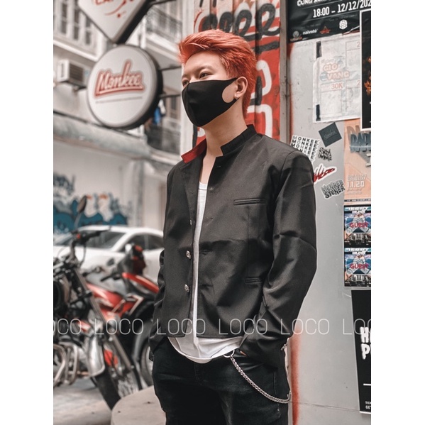 Áo vest Gakuran dáng Crop,đồng phục học sinh nhật bản,bá vương học đường,Genji,Kazeo,Murayama