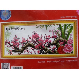 Tranh thêu mai hồng 222396