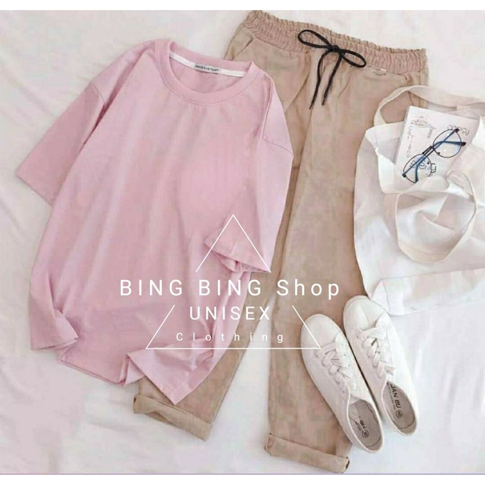 (Set) Quần kaki + Áo Thun Oversize Unisex