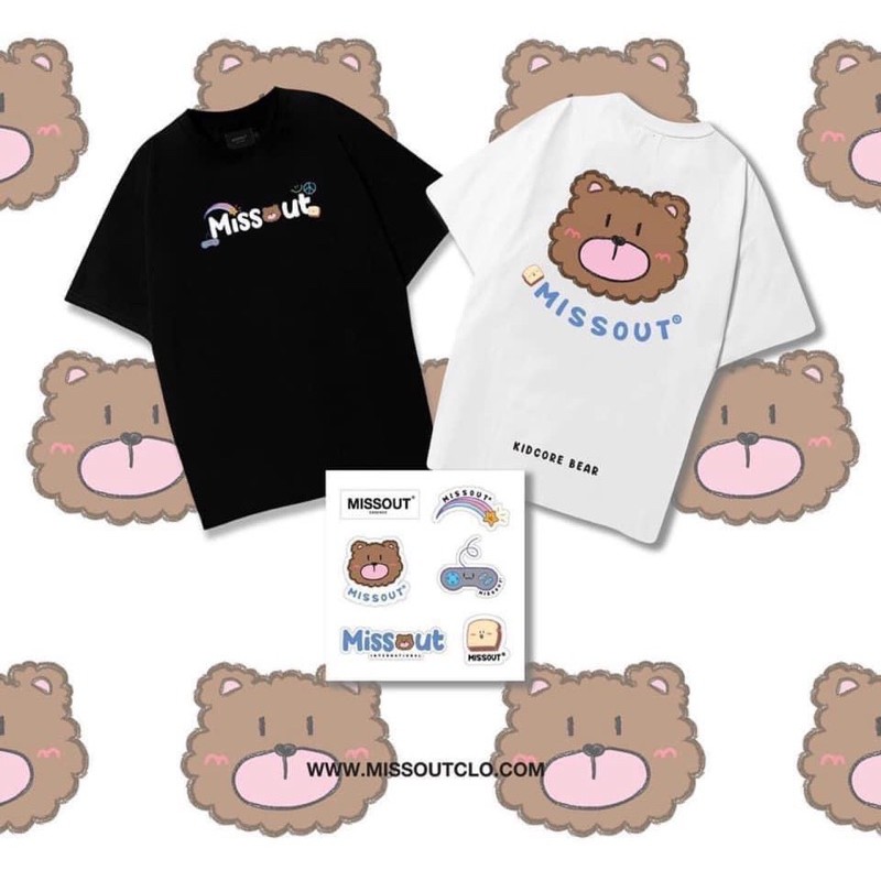 [Mã SKAMA06 giảm 8% tối đa 50K đơn 250K] [Rẻ Vô Địch Áo cotton tay lỡ Unisex -- Gấu Nâu Missout🐻 | BigBuy360 - bigbuy360.vn