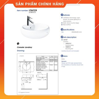 Chậu rửa đặt bàn Toto LT367CR