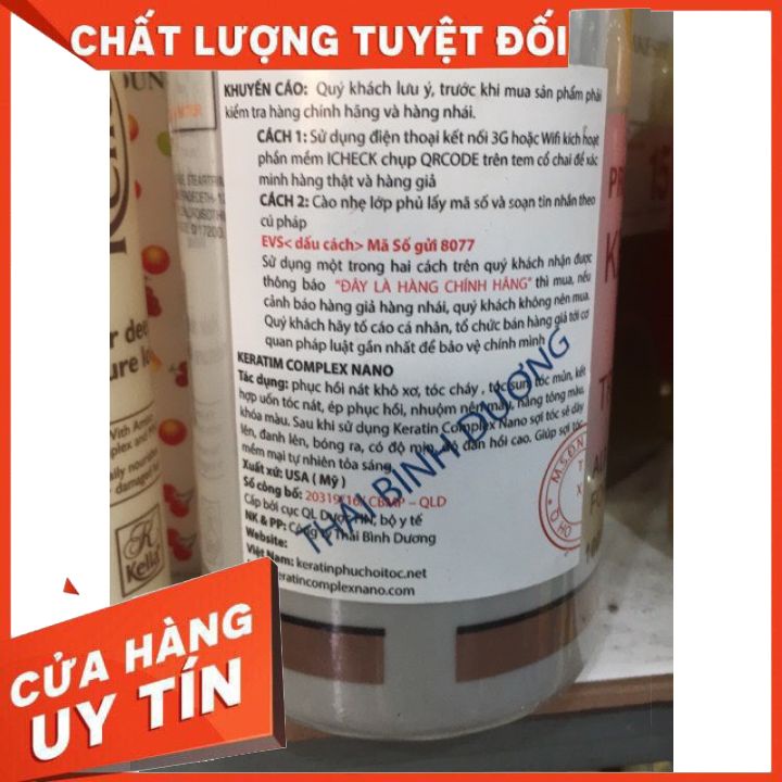 KEM  PHỤC HỒI KERATIN COMPLEX NANO CAO CẤP 1000ml CHAI MÀU NÂU HÀNG CHÍNH HÃNG -SẢN PHẨM KHÔNG THỂ THIẾU CHO SALON TÓC