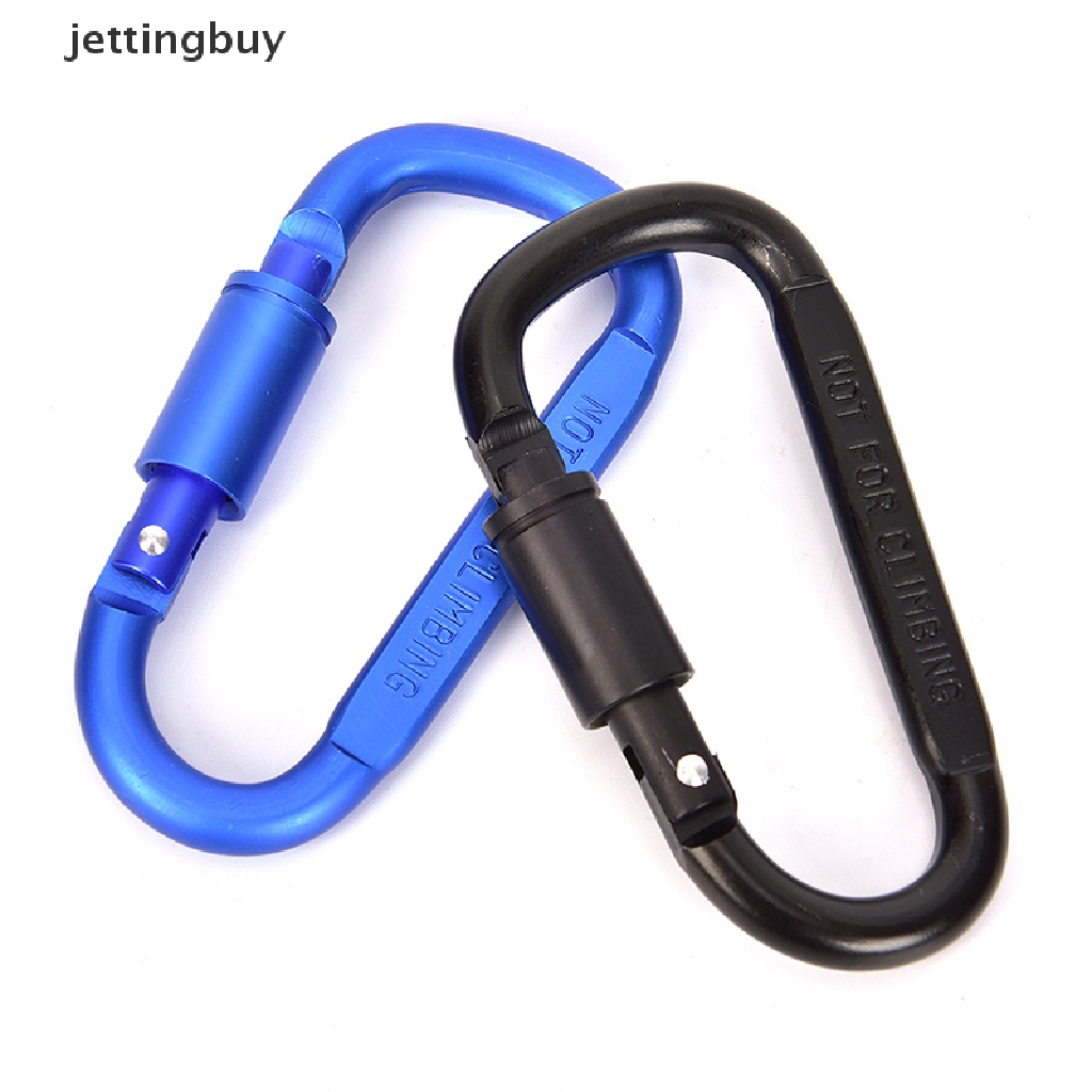 Khóa carabiner Jetting QDD hình chữ D thích hợp nối dây leo núi thắt nút chất liệu nhôm hợp kim