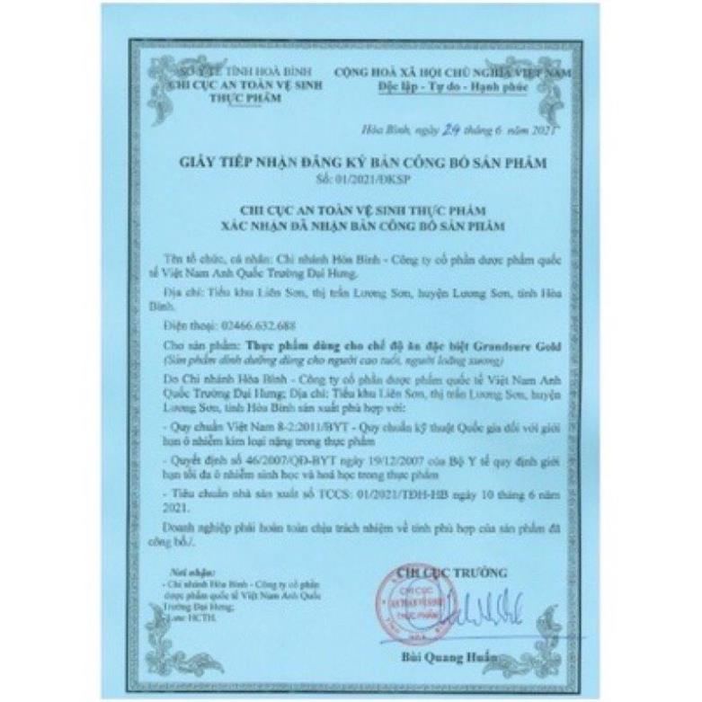Sữa non Grandsure gold 850g cho người xương khớp!