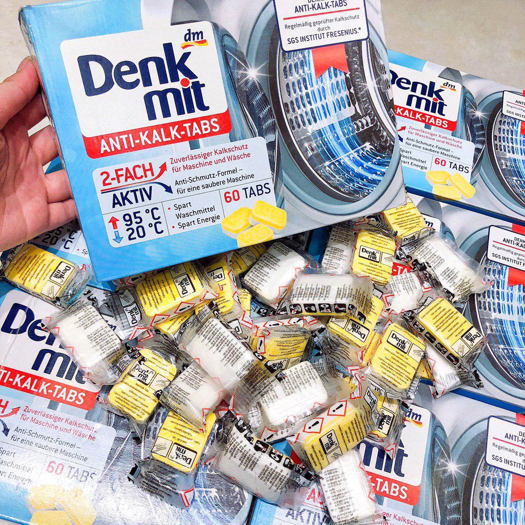 VIÊN VỆ SINH LỒNG MÁY GIẶT DENKMIT