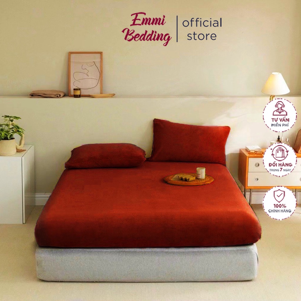 Bộ ga gối nỉ EMMIBEDDING STORE miễn phí bo chun và làm ga phủ theo yêu cầu