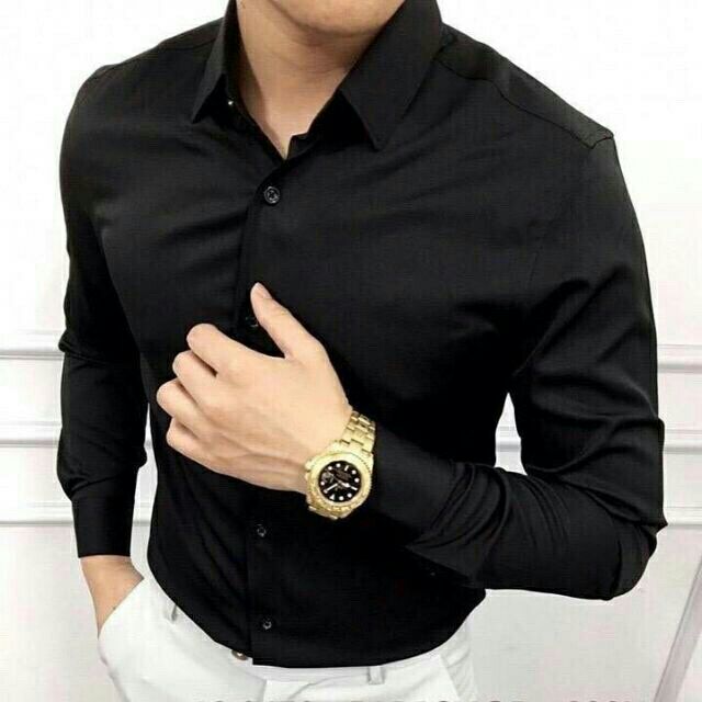 SƠ MI NAM TRƠN DÀI TAY VẢI LỤA CAO CẤP - SM235-FREESHIP