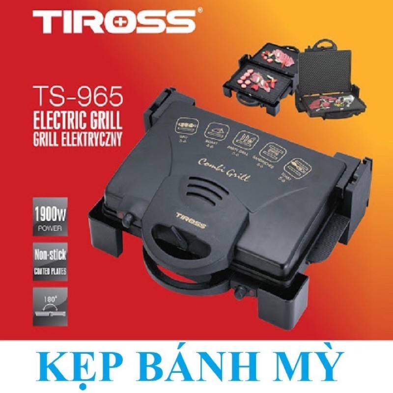 [Chính hãng-Lỗi 1 đổi 1] Máy kẹp nướng bánh Tiross TS-9655 | TS-965 | TS-9653 (Bảo hành 12 tháng)