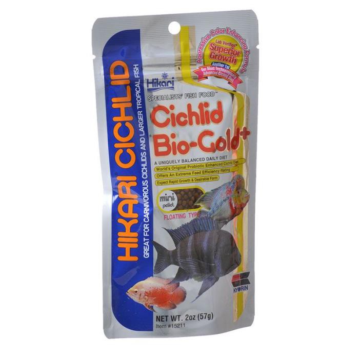 Hikari Cichlid Bio-Gold+ thức ăn cho cá la hán tai tượng tăng màu hổ trợ tiêu hóa 250 gram