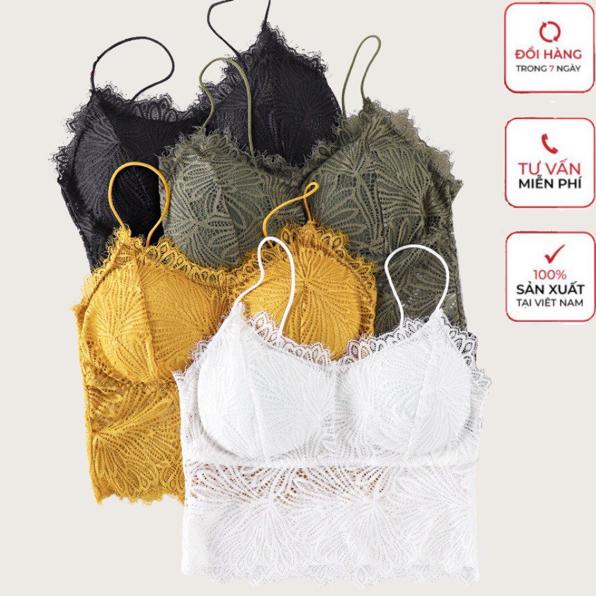 Áo Lót Bra Ren 2 Dây Cao Cấp Dáng Lửng Sexxy Nâng Ngực AL25