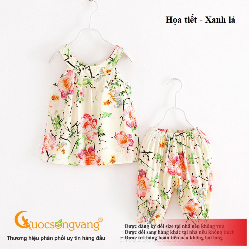 Bộ đồ bé gái vải tole set đồ bé gái mùa hè GLSET040