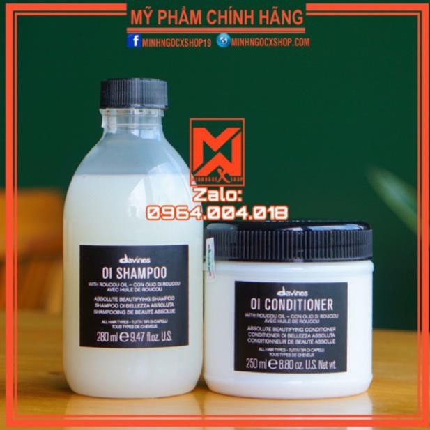 DẦU GỘI XẢ HOÀN MỸ CHO MỌI LOẠI TÓC DAVINES OI 250ML CHÍNH HÃNG