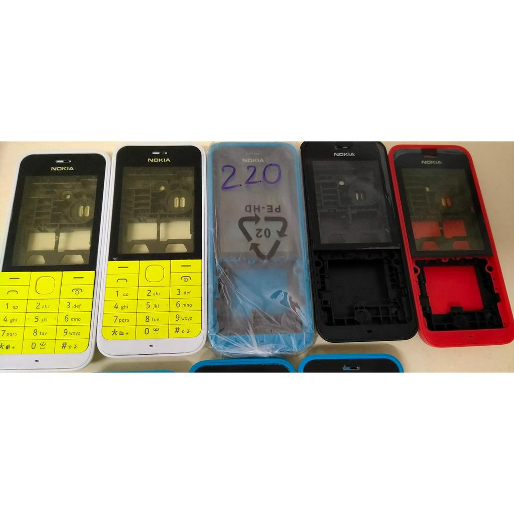 Vỏ nokia 220 không có phím. Vỏ màu xanh, màu đỏ. Giá tốt nhất