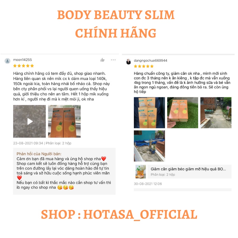 Giảm cân cấp tốc an toàn hiệu quả chính hàng BODY BEAUTY SLIM mẫu mới