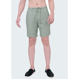 ZARA - QUẦN SHORT NAM CO GIẢN MÀU XANH VỎ ĐẬU