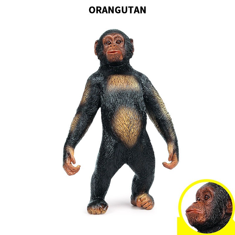 PVC el Wild Simulation Animal Orangutan Finished Goods DIY Zoo Toy