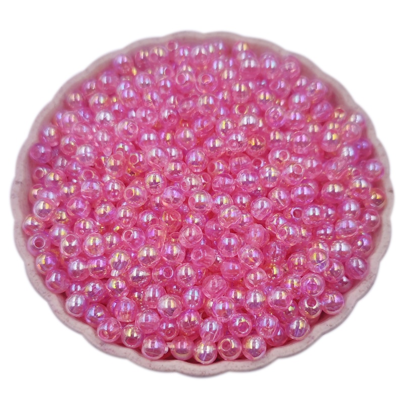 Bộ 40-200 Hạt Nhựa Acrylic Trong Suốt Kích Thước 40-200 Hạt Tròn Dùng Làm Trang Sức Thủ Công 4 6 8mm