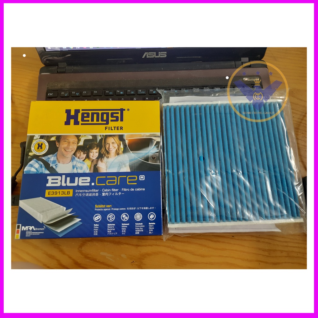Lọc gió điều hòa Hengst (Đức) Blue Care xe Attrage, Mirage và Xpander, XL7, Ertiga - E3913LB