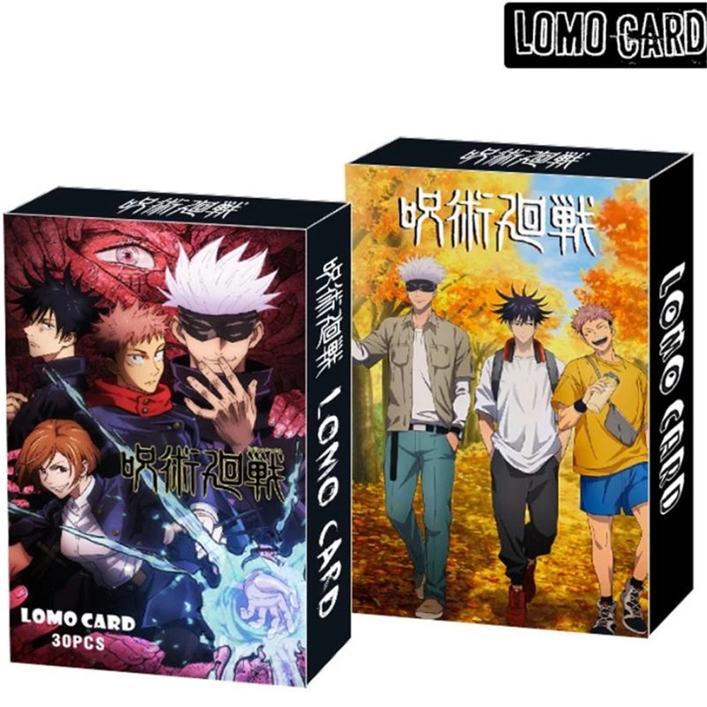 Set 30 tấm thẻ bài in hình nhân vật anime Jujutsu Kaisen Lomo