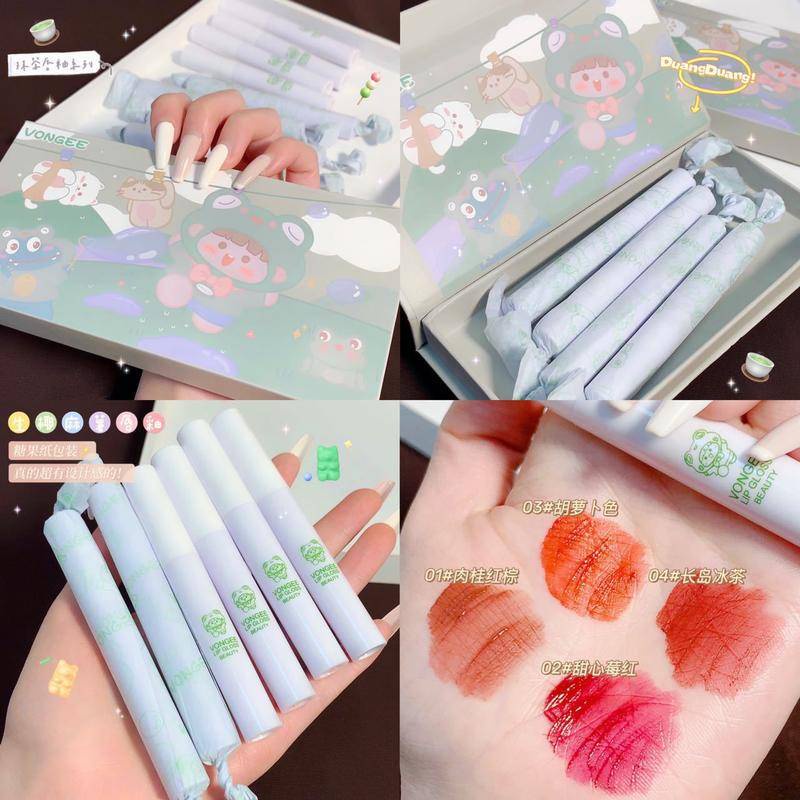 Set 4 Son Kem Vongee Kháng Nước Lâu Trôi Suốt 24 Giờ