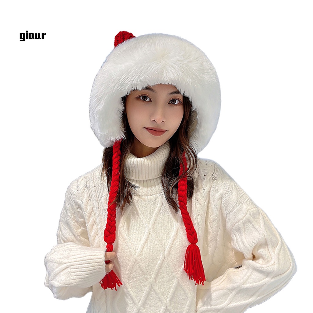 Mũ beanie dệt kim co giãn phối tai mèo dễ thương thời trang thu đông tùy chọn màu sắc