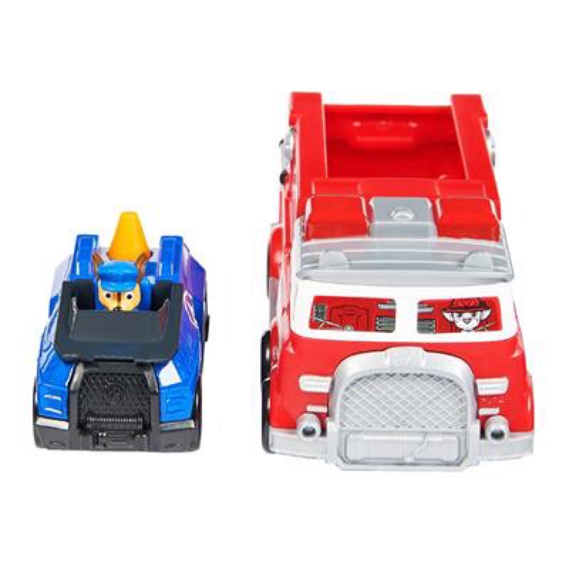 Đồ chơi Paw Patrol: Xe cứu hoả mini và xe Chase chó cứu hộ 2 trong 1