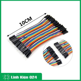  Dây Nối 40P 7 Màu Dài 10Cm ( 2 Đầu Đực Cái )