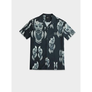 Áo sơ mi cộc tay kleino illusion masked shirt