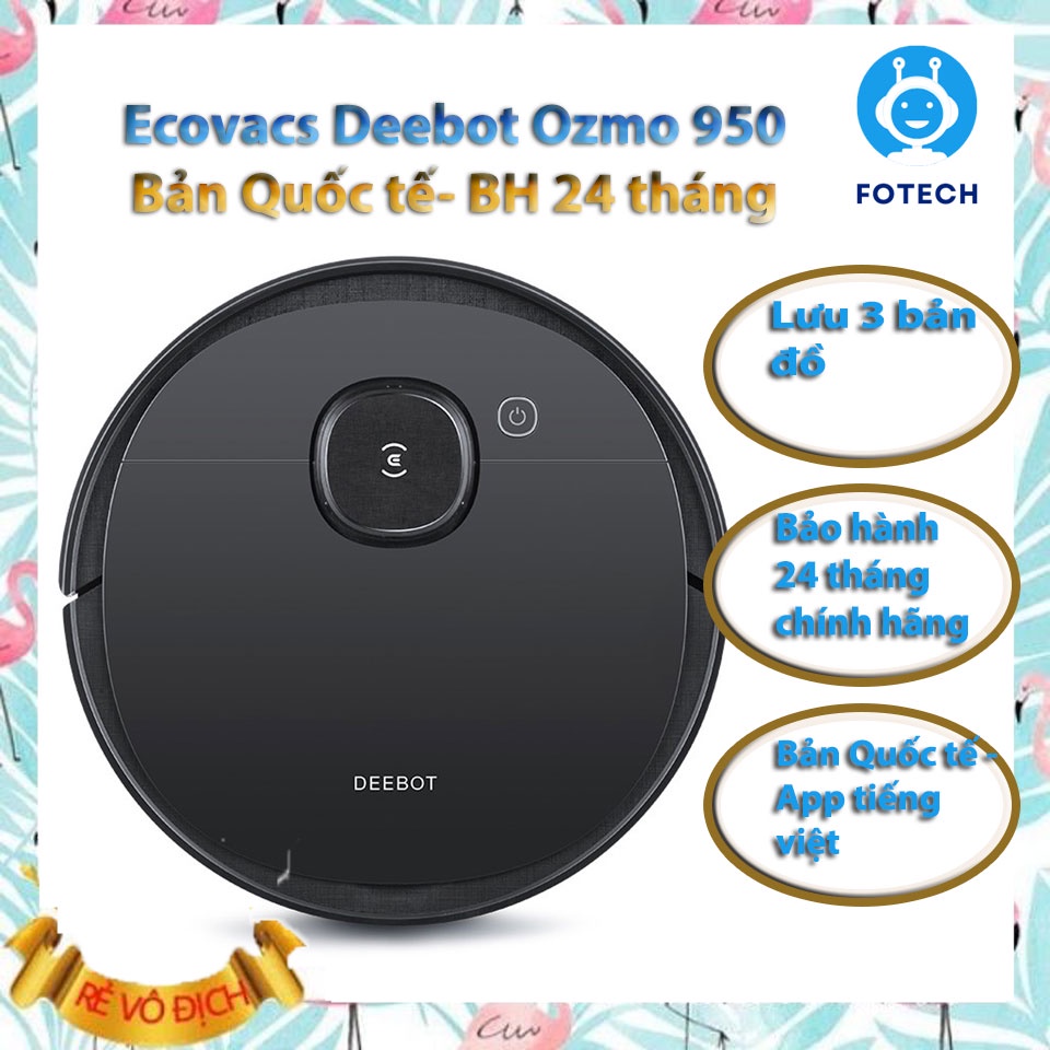 Robot hút bụi lau nhà Ecovacs Deebot Ozmo 950 - Bản Quốc Tế