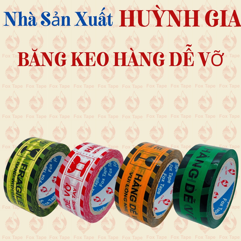Băng Keo Hàng Dễ Vỡ 1.2Kg Nhiều Màu Sắc Đóng Gói Hàng Hóa