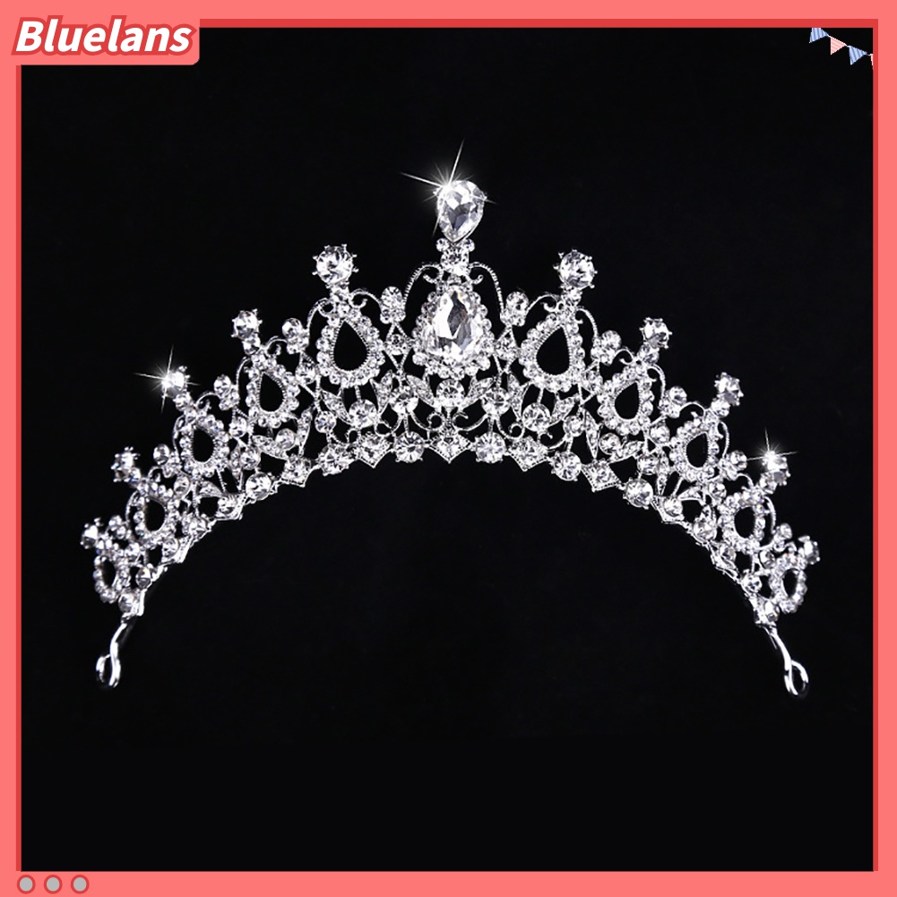 Vương Miện Cài Tóc Đính Đá Lấp Lánh Cho Cô Dâu
