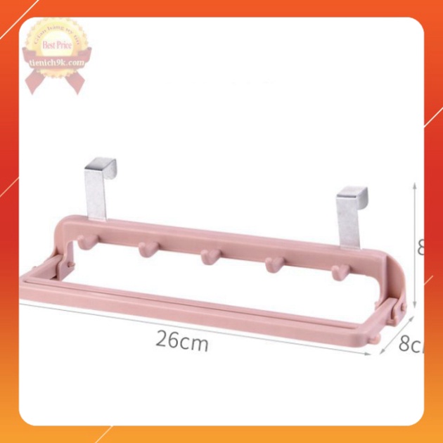 Giá để giày dép dính tường Móc thu gọn treo đồ sau cánh cửa tủ sổ để túi rác nhựa cứng Có kèm băng dán