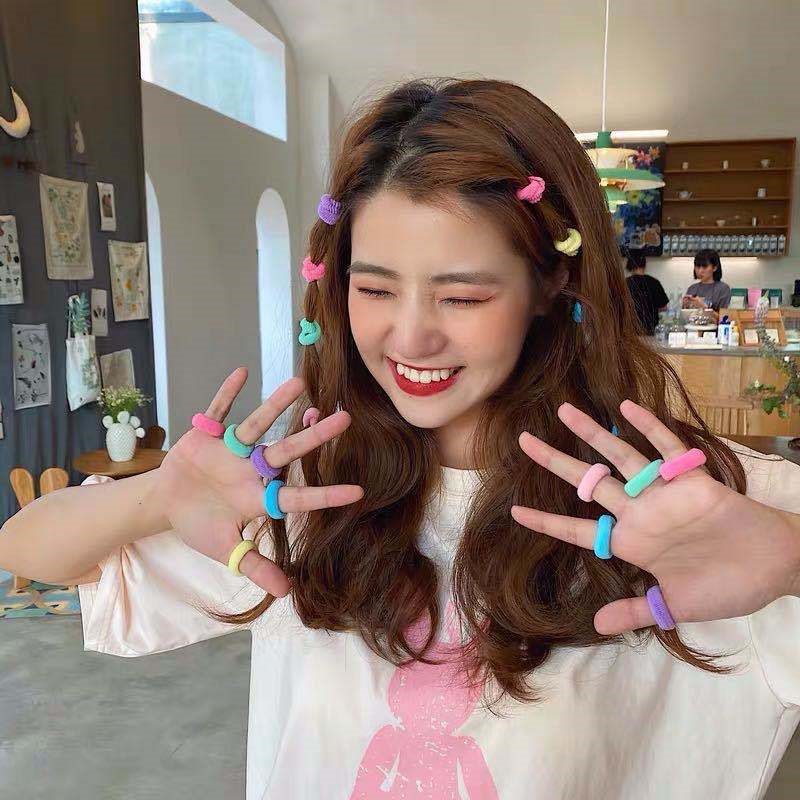 Dây Buộc Tóc Màu Macaron Xinh Xắn Cho Bé Gái