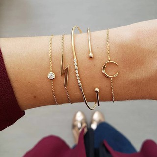 Set 5 vòng tay lắc tay tia sét thời trang nữ Châu Âu và Mỹ
