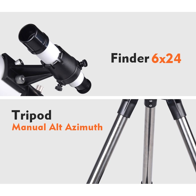 Kính thiên văn khúc xạ Celestron SCTW 70 - 705A Libra tặng kèm túi đựng và kẹp điện thoại