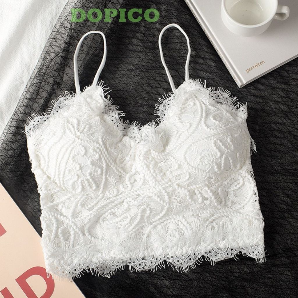 Áo bra ren dài 2 dây nữ đẹp, áo lót không gọng nữ quyến rủ DOPICO B379