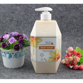Sữa tắm dưỡng ẩm hương nước hoa Canart màu vàng nhạt