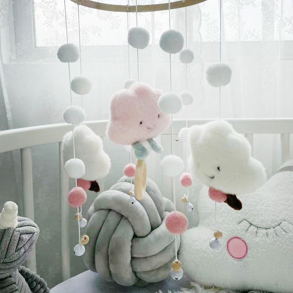 Chuông Gió Hình Đám Mây Bằng Vải Nỉ Dễ Thương Sáng Tạo Treo Trang Trí Nôi / Nhà Trẻ