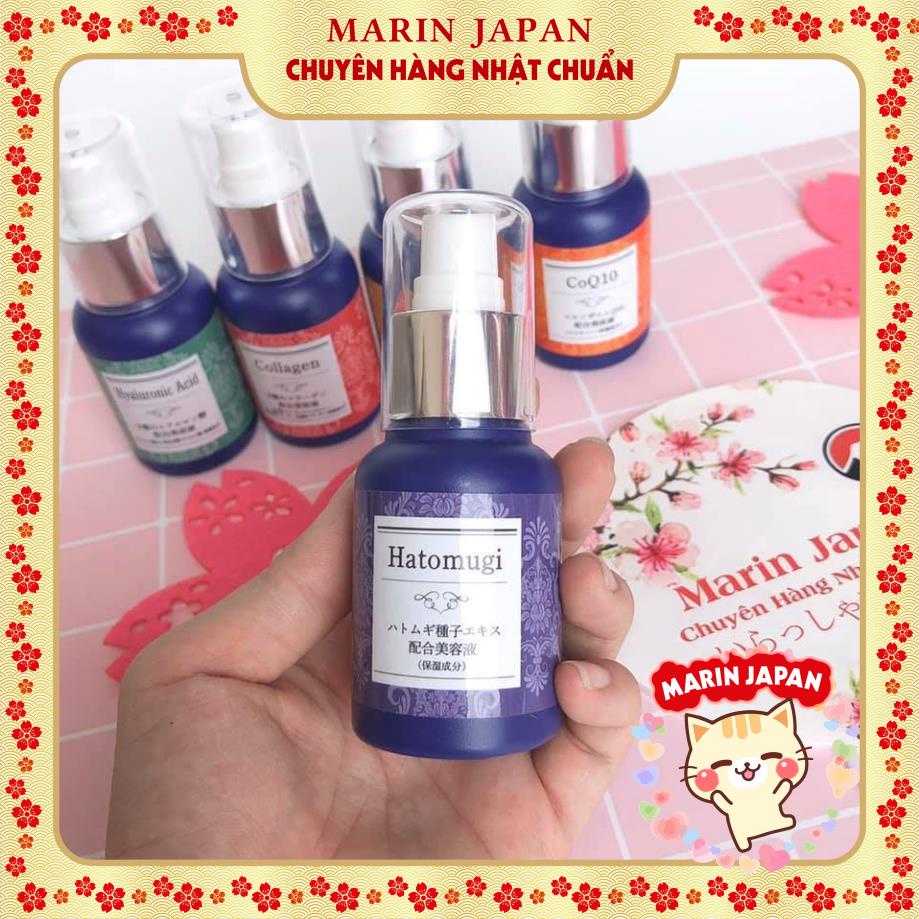 (Gía siêu tốt) Serum tinh chất dưỡng da 60ml hatomugi ý dĩ,Q10,collagen, sữa ong chúa, cấp ẩm hyaluronic Nhật Bản