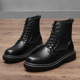Fashionable men's soft leather boots